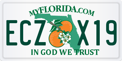 FL license plate ECZX19