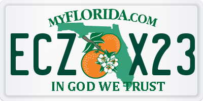 FL license plate ECZX23