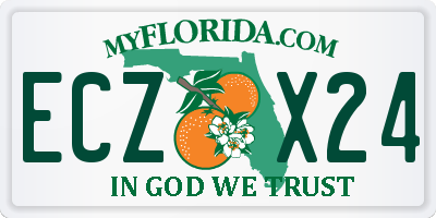 FL license plate ECZX24