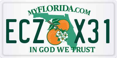 FL license plate ECZX31