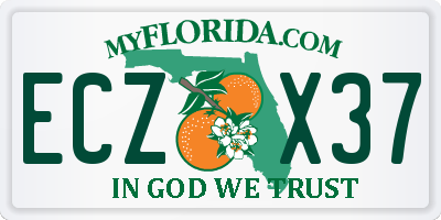 FL license plate ECZX37