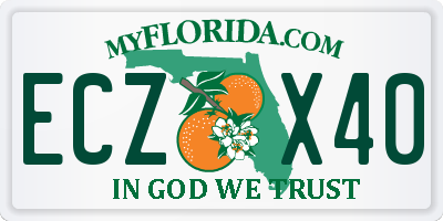 FL license plate ECZX40