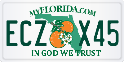 FL license plate ECZX45