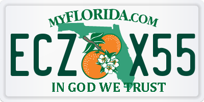 FL license plate ECZX55