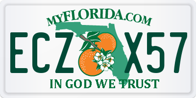 FL license plate ECZX57
