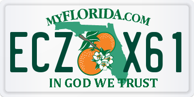 FL license plate ECZX61