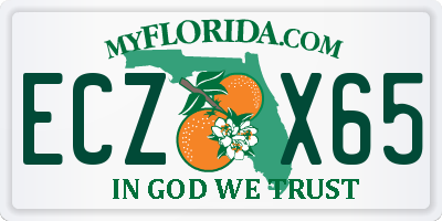 FL license plate ECZX65