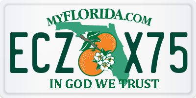 FL license plate ECZX75