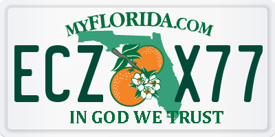 FL license plate ECZX77