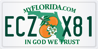 FL license plate ECZX81