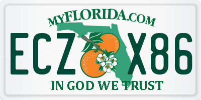 FL license plate ECZX86