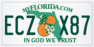 FL license plate ECZX87