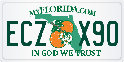 FL license plate ECZX90