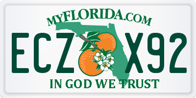 FL license plate ECZX92