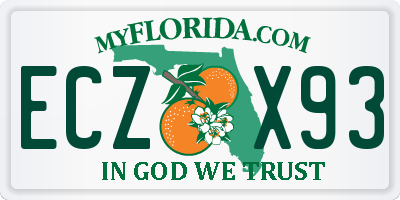 FL license plate ECZX93
