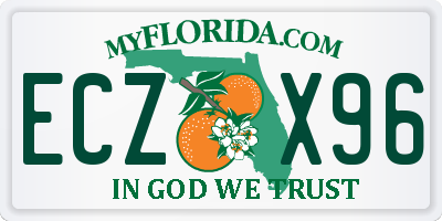 FL license plate ECZX96