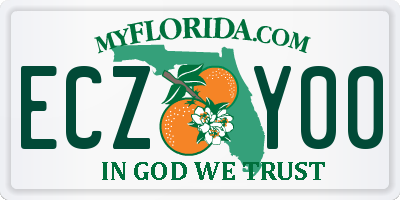 FL license plate ECZY00