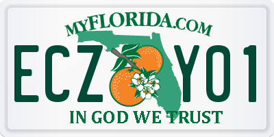 FL license plate ECZY01