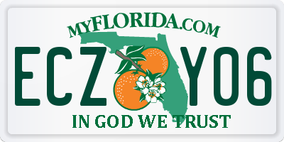 FL license plate ECZY06