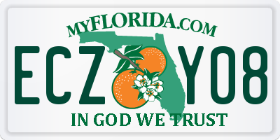 FL license plate ECZY08