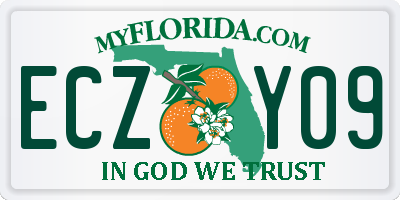 FL license plate ECZY09