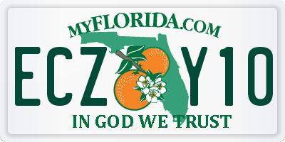 FL license plate ECZY10