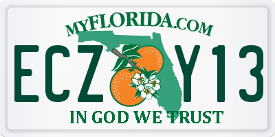 FL license plate ECZY13