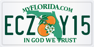 FL license plate ECZY15