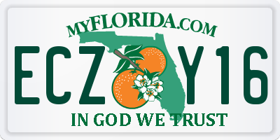FL license plate ECZY16
