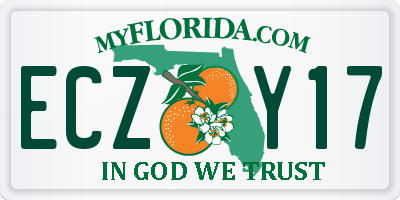 FL license plate ECZY17