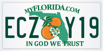 FL license plate ECZY19