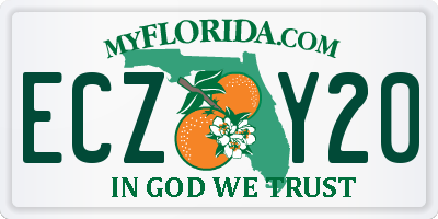 FL license plate ECZY20