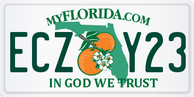 FL license plate ECZY23
