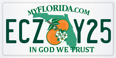 FL license plate ECZY25