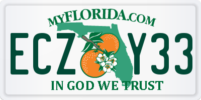 FL license plate ECZY33