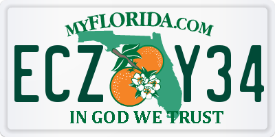 FL license plate ECZY34