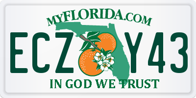 FL license plate ECZY43