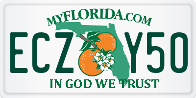 FL license plate ECZY50