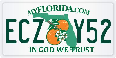 FL license plate ECZY52