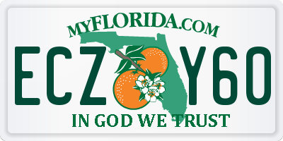 FL license plate ECZY60