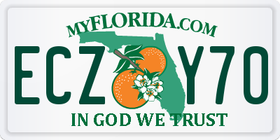 FL license plate ECZY70