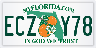 FL license plate ECZY78