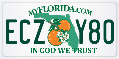 FL license plate ECZY80