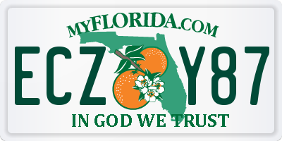 FL license plate ECZY87