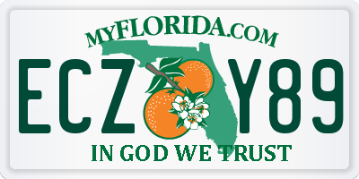 FL license plate ECZY89