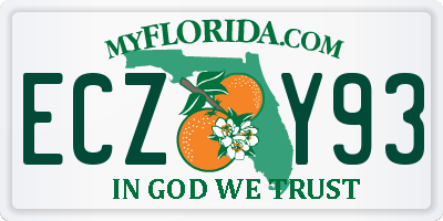 FL license plate ECZY93