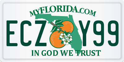 FL license plate ECZY99