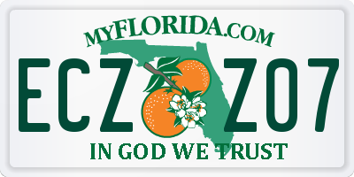 FL license plate ECZZ07
