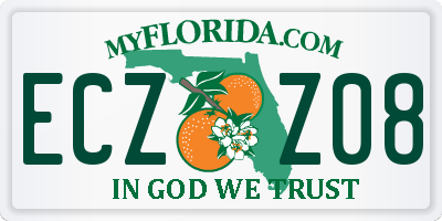FL license plate ECZZ08