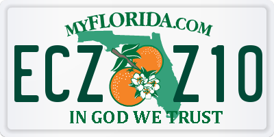 FL license plate ECZZ10
